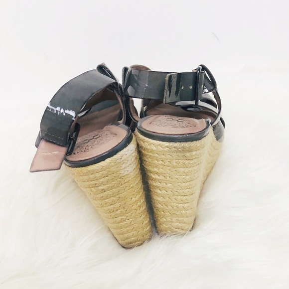 Vince Camuto Gray patent leather wedges - Picture 4 of 8